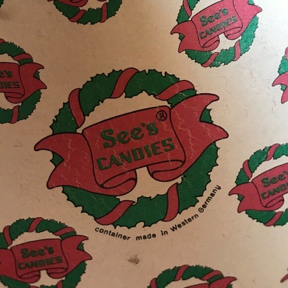 Vintage Sees Candies West Germany Paper Mache Snowman Candy Container Ornament - Picture 14 of 14